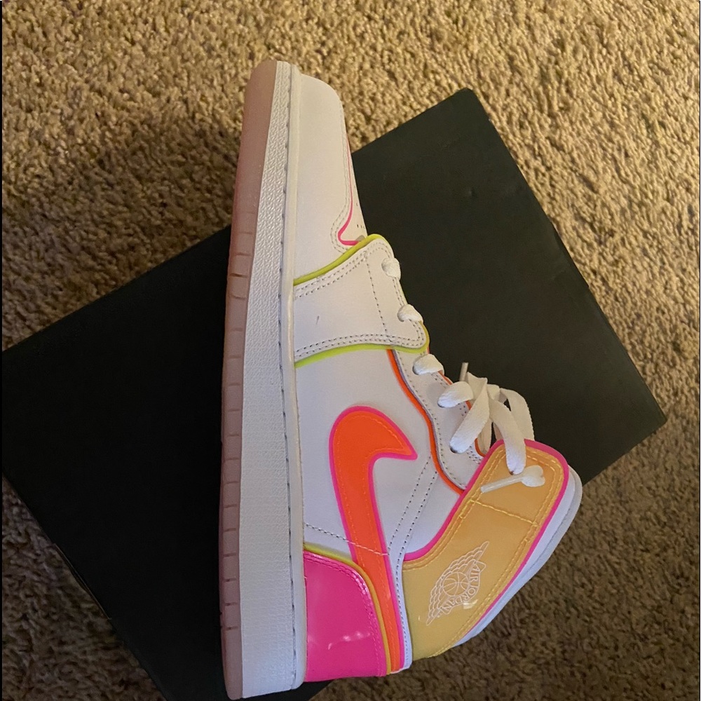 Pink and White Jordan Ones